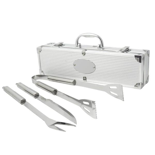 Imagem de Kit churrasco 4 peças com maleta de aluminio - Wincy