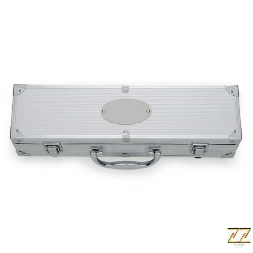 Kit Churrasco 4 Peças Maleta Em Aço Inox Para Compartimento - ZZ Imagem de Kit Churrasco 4 Peças Maleta Em Aço Inox Para Compartimento