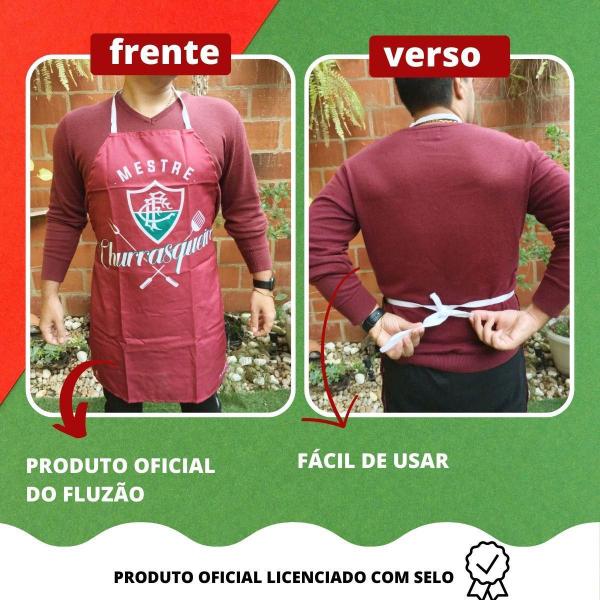 Imagem de Kit Churrasco Avental Fluminense Mestre Churrasqueiro + Copo