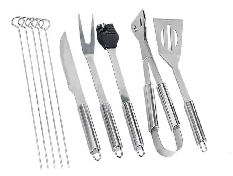 Imagem de Kit Churrasco Inox Bolsa Churrasqueiro Profissional 9 Pça