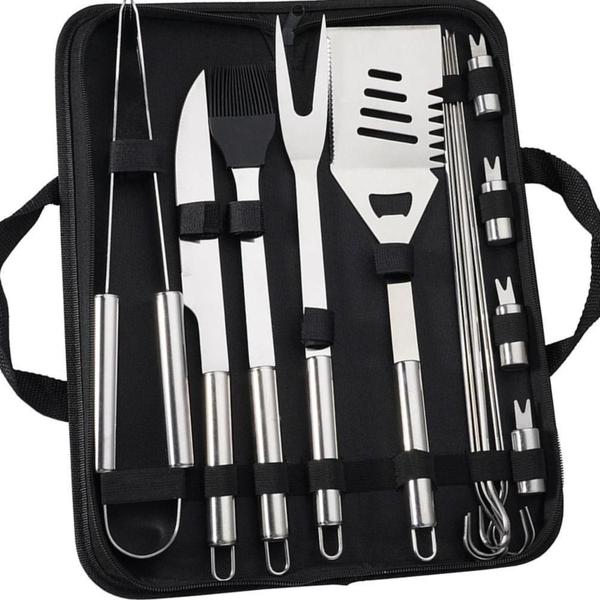 Imagem de Kit Churrasco Inox Premium 16 Peças Com Estojo