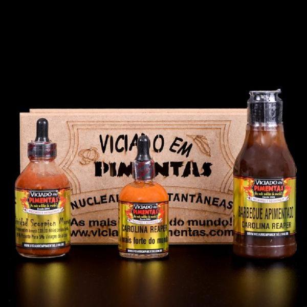 Kit Churrasco Profissional Molhos de Pimentas e Barbecue - VICIADO EM PIMENTAS Imagem de Kit Churrasco Profissional Molhos de Pimentas e Barbecue