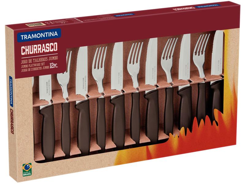 Kit Churrasco Tramontina Plenus Jumbo - 12 Peças Kit Churrasco Tramontina Plenus Jumbo - 12 Peças