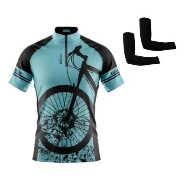 Imagem de Kit Ciclismo Bike Camisa C/ Proteção UV + Manguitos