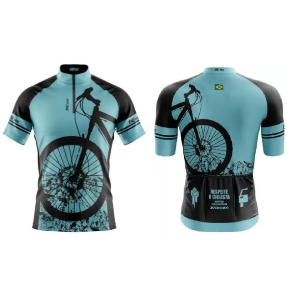 Imagem de Kit Ciclismo Camisa e Bermuda C/ Forro Gel + Capacete + Luvas + Acessórios