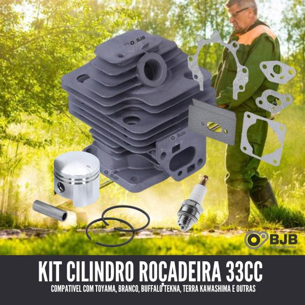 Imagem de Kit Cilindro 33Cc Roçadeira Vela Juntas Para Toyama