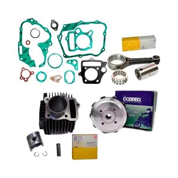 Imagem de Kit Cilindro Biela Embreagem honda Pop 100 Biz 100 c/Juntas