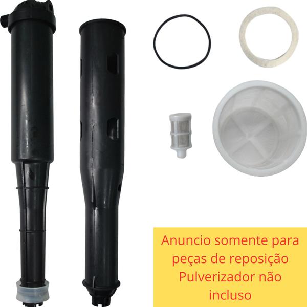 Imagem de Kit Cilindro De Ar Completo Filtro Anel Vedação O-ring Pulverizador Manual Elétrico