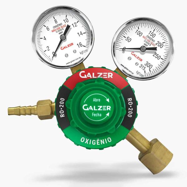 Imagem de Kit Cilindro Gás Acetileno 1kg / 7,6L + Cilindro Gás Oxigênio 1m³ / 7 lts / 11kg + Regulador RG-200 e RO-200