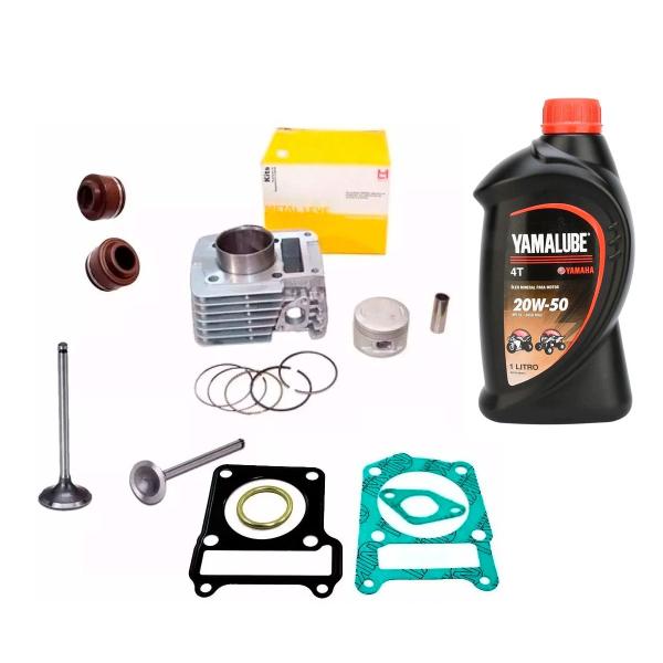 Imagem de kit Cilindro Motor Junta Valvula Ybr Xtz 125 + oleo yamalube