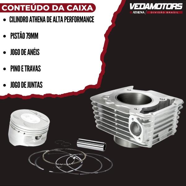 Imagem de Kit Cilindro Motor Resistência Aumento de Potência 293cc Twister / Tornado 250 Vedamotors Athena