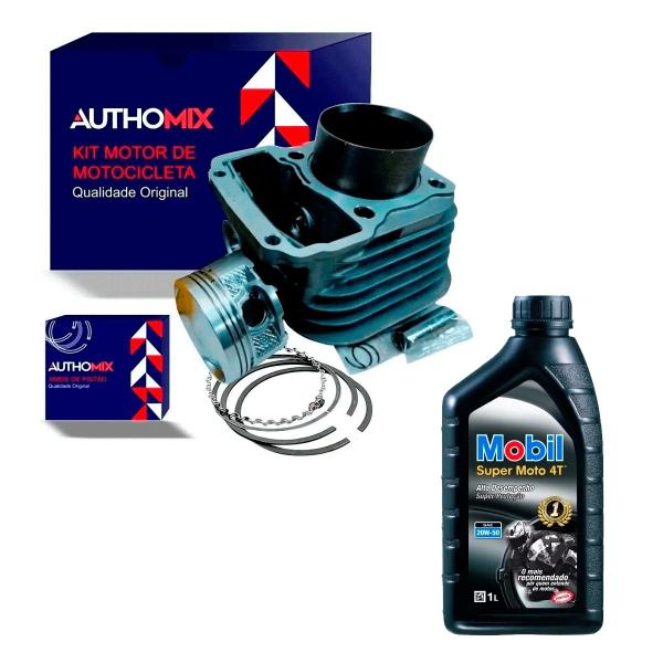 Imagem de Kit Cilindro Pistao Aneis Cg-titan 125 1994-01 + Oleo Mobil