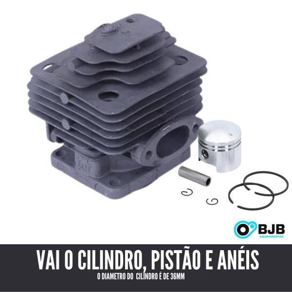 Imagem de Kit Cilindro Rocadeira 33Cc 36Mm Para Branco Toyama Buffalo