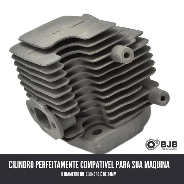 Imagem de Kit Cilindro Roçadeira Para Husqvarna 226R + Juntas + Vela