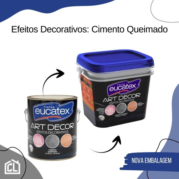 Imagem de Kit Cimento Queimado Art Decor Efeito Perolizado 3,7kg + Desempenadeira + Lixa