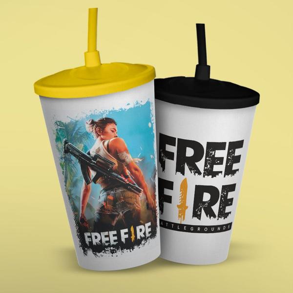 Imagem de Kit Cinema Premium Free Fire Balde de Pipoca + 2 Copos