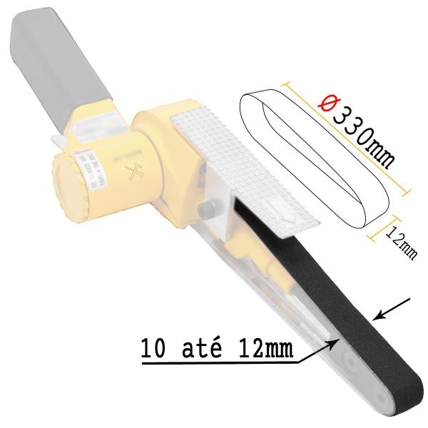 Imagem de Kit Cinta de Lixa Pano Metal Madeira 330x12 Grão 100 com 5un