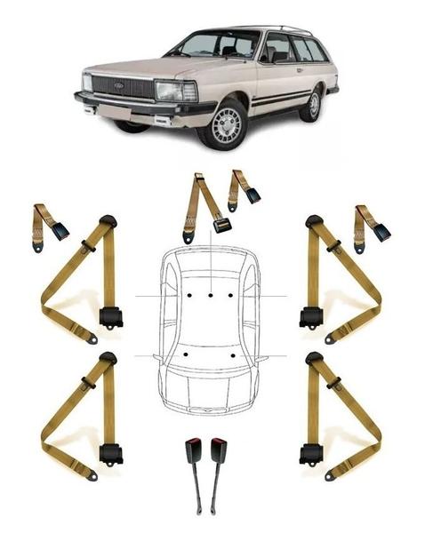 Imagem de Kit cinto de segurança COMPLETO para FORD DELREY + fechos