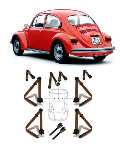 Imagem de Kit cinto de segurança COMPLETO para VOLKSWAGEN FUSCA + fechos