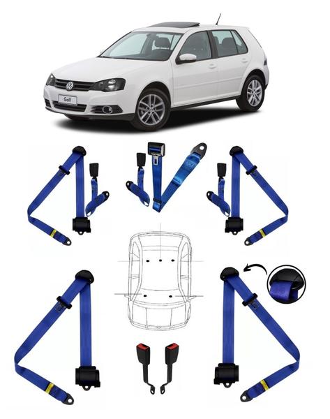 Imagem de Kit cinto de segurança COMPLETO para VOLKSWAGEN GOLF + fechos