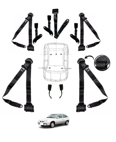 Imagem de Kit cinto de segurança COMPLETO para VOLKSWAGEN LOGUS + fechos