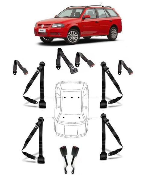 Imagem de Kit cinto de segurança COMPLETO para VOLKSWAGEN PARATI + fechos