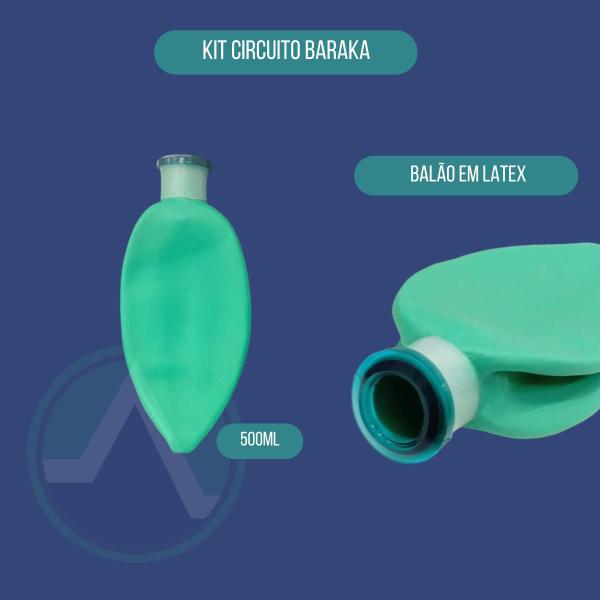 Imagem de Kit Circuito Baraka Veterinário Para Anestesia 500ml