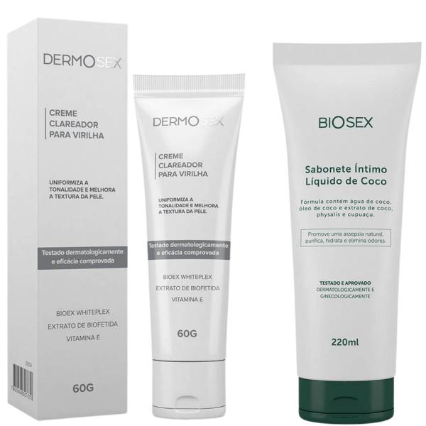 Imagem de Kit Clareador Intimo Corporal e Sabonete Liquido Biosex