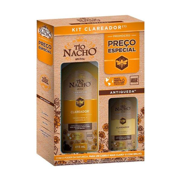 Imagem de Kit clareador tio nacho shampoo 415ml + condicionador 200ml