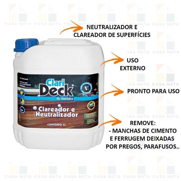 Imagem de Kit Clarideck 5 Lt + Novodeck Lt Removedor Montana