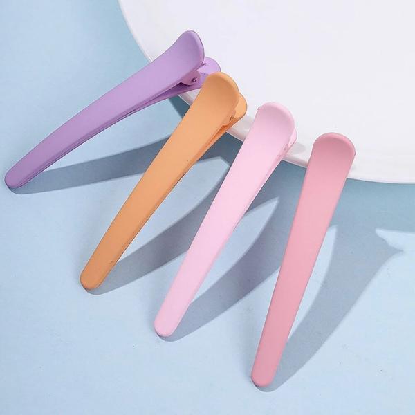 Imagem de Kit Clips de Cabelo Curvos 7cm Tons Pastel (4 Peças)