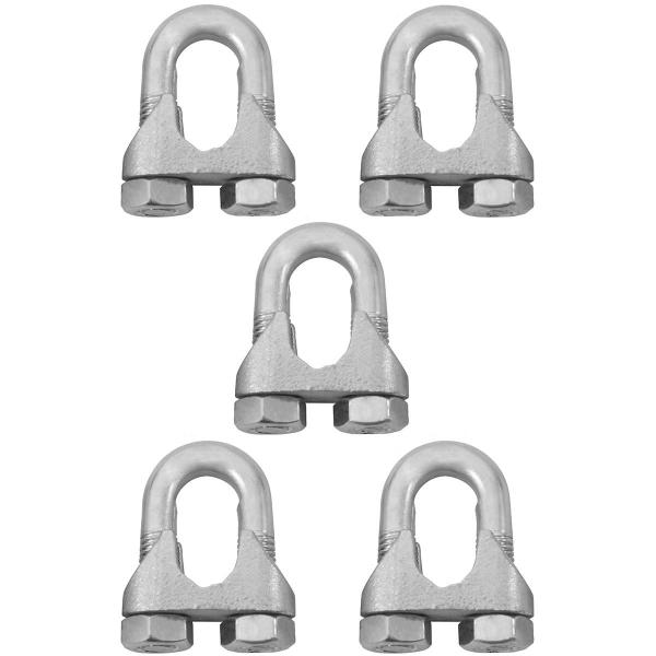 Imagem de Kit Clips Grampo Para Cabo de Aço 3/4'' 1,0008 (Com 5 Unidades) - Nord