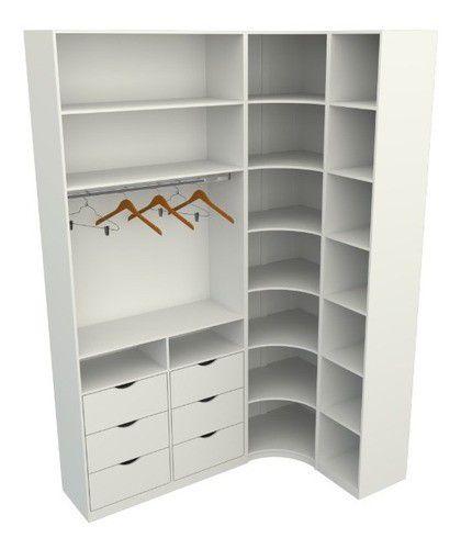 Imagem de Kit Closet Loja Modulado Armário Colmeia Canto M84 100% Mdf