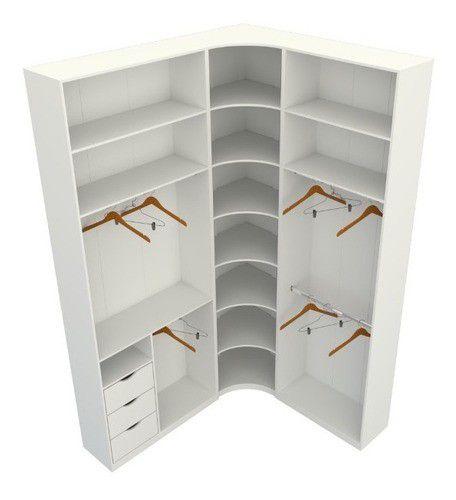 Imagem de Kit Closet Loja Modulado Armário Colmeia Canto M87 100% Mdf