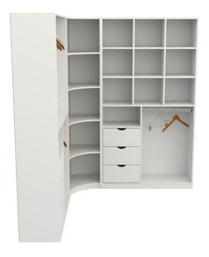 Imagem de Kit Closet Modulado Armário Colmeia Cabideiro Canto M17 Mdp