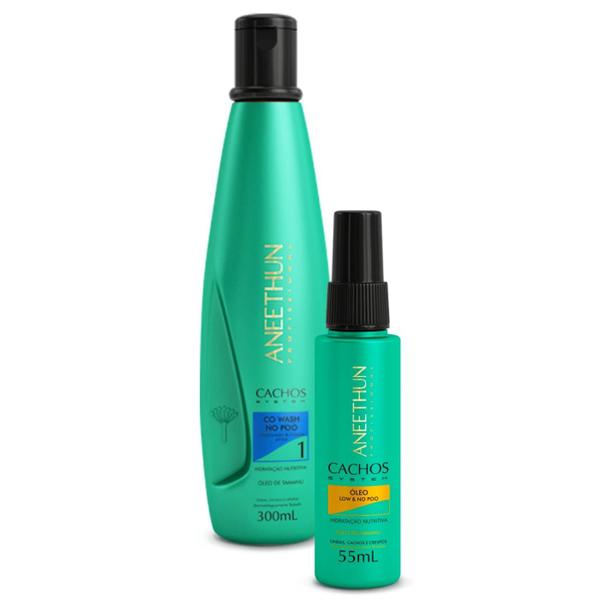 Kit Co Wash e Oleo Cachos System Aneethun Limpeza e Nutrição Imagem de Kit Co Wash e Oleo Cachos System Aneethun Limpeza e Nutrição