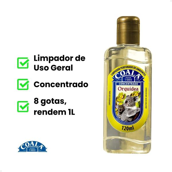 Imagem de Kit Coala Difusor de Aromas 100ml + Limpador Perfumado Concentrado 120ml - Orquídea