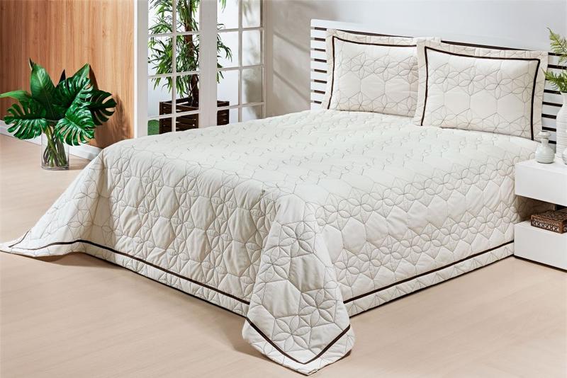 Imagem de Kit Cobre Leito Queen BERLIM 3pcs Matelado  Algodao 180 Fios Percal Jogo Cama