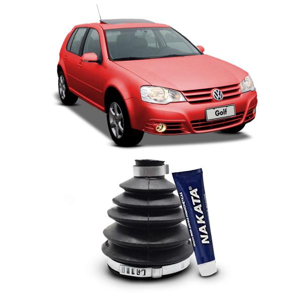 Imagem de Kit Coifa Borracha Graxa Abraçadeira Homocinética Nakata Lado Roda Volkswagen Golf 2007 2008 2009 2010 2011 2012 2013