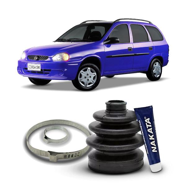 Imagem de Kit Coifa Borracha Graxa Abraçadeira Homocinética Original Nakata Lado Roda Chevrolet Corsa Wagon 1999 2000 2001 2002