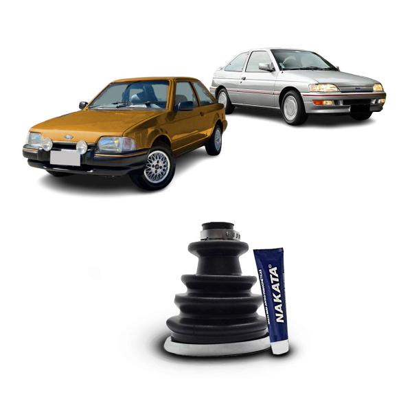 Imagem de Kit Coifa Borracha Graxa Abraçadeira Homocinética Original Nakata Lado Roda Ford Escort Hobby 1993 1994 1995 1996