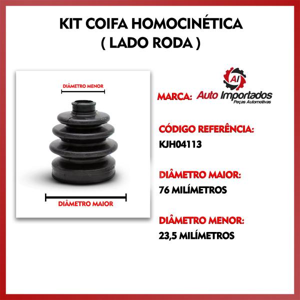 Imagem de Kit Coifa Borracha Graxa Homocinética Lado Roda Chevrolet Cobalt 2011 2012 2013 2014 2015 2016 2017 2018 2019 2020