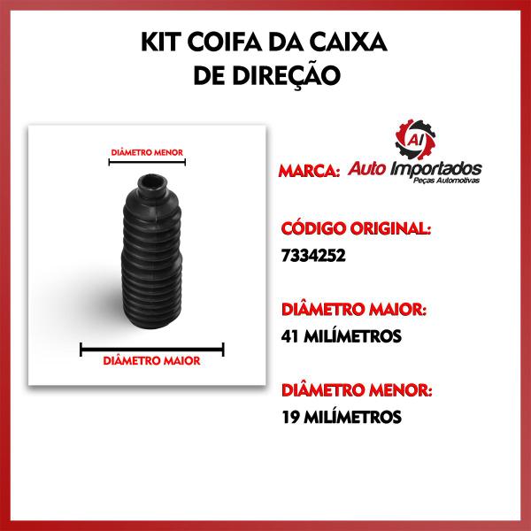 Imagem de Kit Coifa Guarda Pó Da Caixa De Direção Chevrolet Chevette 1973 1974 1975 1976 1977