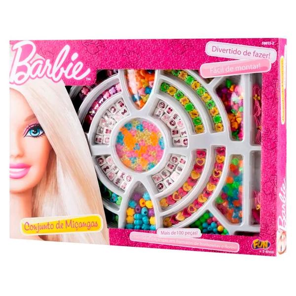 Imagem de Kit Cojunto de Miçangas Barbie 100 Peças F0015-2 Fun