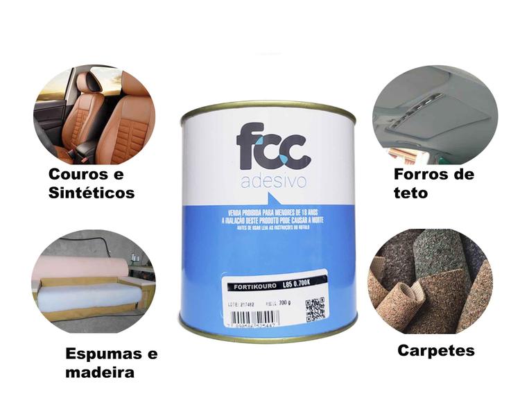 Imagem de Kit Cola Para Sapateiro, Couro 700G E Pincel