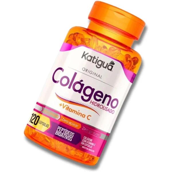 Imagem de Kit Colágeno Hidrolisado + Vitamina C Com 3 Potes De 120 Cápsulas Cada