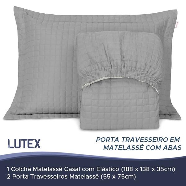 Imagem de Kit Colcha Casal em Matelassê Sleep Beliche Bicama Box com Elástico 3 Peças Percal Poliéster - Lavive