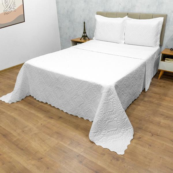 Kit Colcha Cobre Leito Camili Super King Dupla Face 3 Peças Ultrassônico - Dryka Enxovais Imagem de Kit Colcha Cobre Leito Camili Super King Dupla Face 3 Peças Ultrassônico