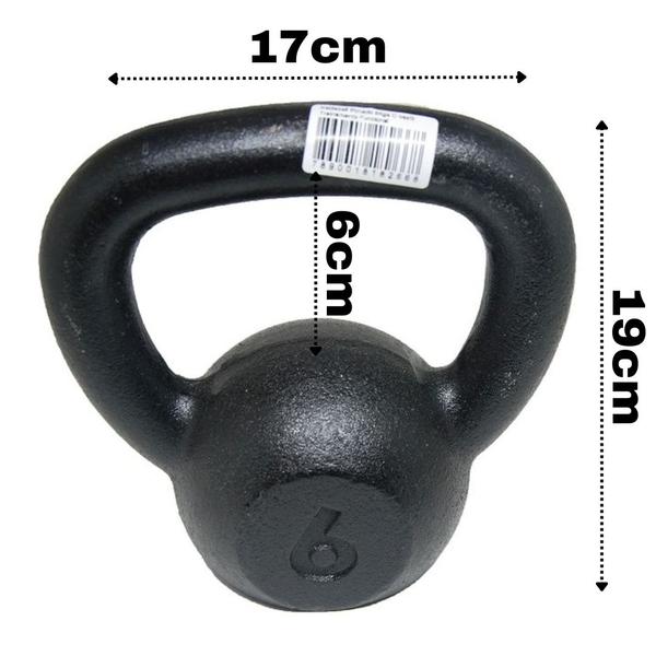 Imagem de Kit Colchonete Azul + Caneleira 2Kg + kettlebell Pintado 6kg