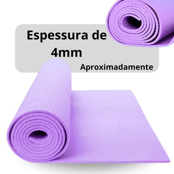 Imagem de Kit Colchonete Lilas 1,73 M Tapete Yoga + Bola Feijao 90 Cm + Bola Pilates Suica Premium 65 Cm  Liveup Sports 